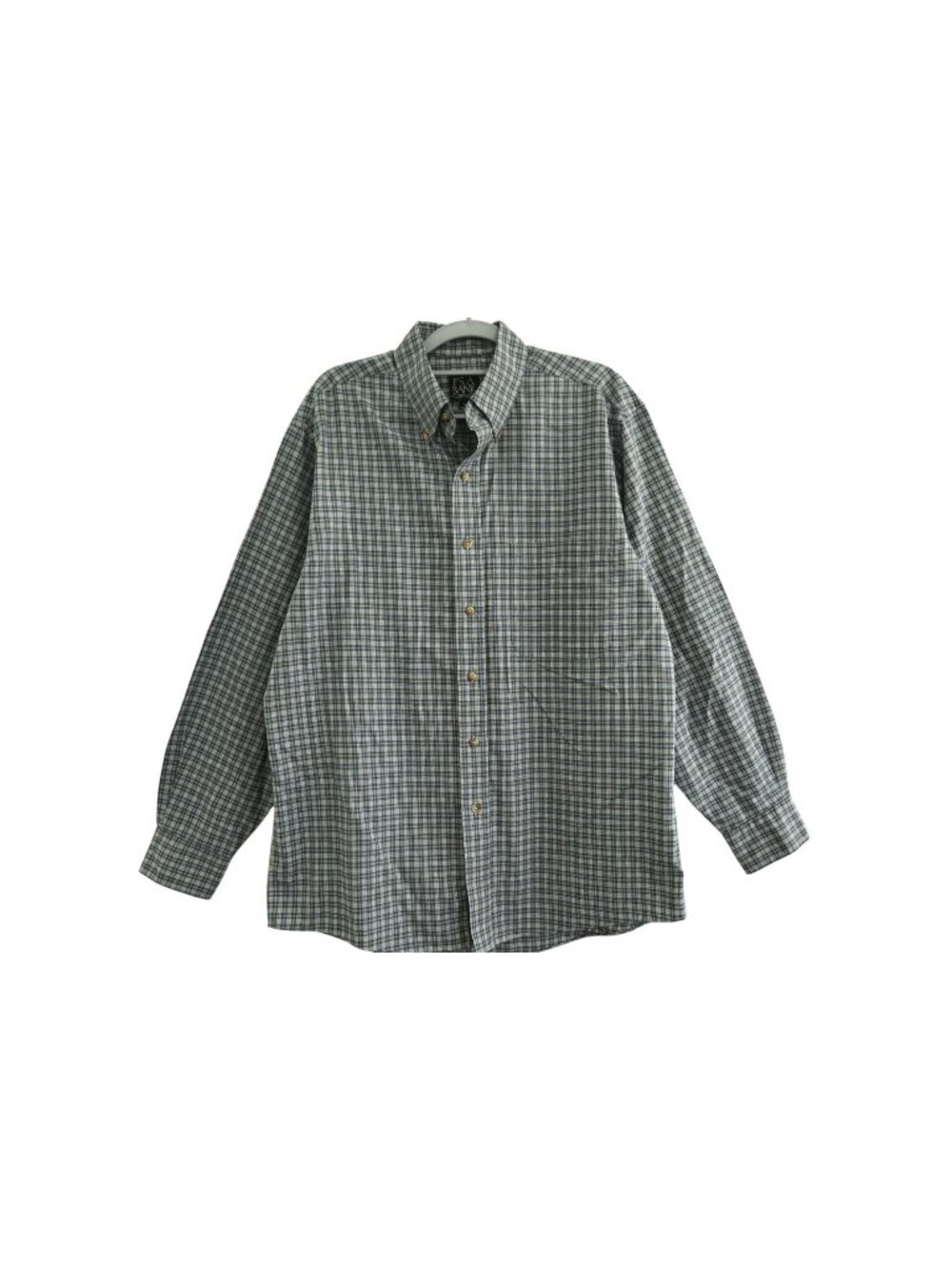Jos. A. Bank Travelers Collection Long Sleeve Button Down Shirt Sz M Blue Gray